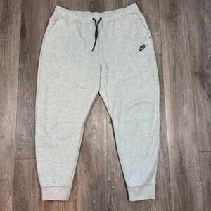 Nike Pants Mens 2XL Gray Tech Fleece Joggers Zip Pocket Drawstring Stretch Gym